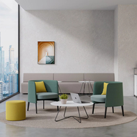 Fauteuil de salon moderne en direct d'usine, structure en bois massif, mousse haute densité, tissu, fauteuil de loisirs pour bureau, réunion, appartement, hôtel