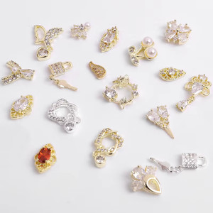 Dijes de uñas de plata cereza mariposa estrella planeta corazón arco corona plata uñas y dijes para uñas Y2K suministros de arte - Product Image 4