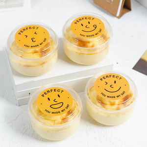 Tasse à Dessert <span class=keywords><strong>au</strong></span> <span class=keywords><strong>Caramel</strong></span> avec couvercle jetable en plastique PP gelée <span class=keywords><strong>yaourt</strong></span> Dessert cuit à haute température tasses rondes 130ml vente en gros - Product Image 1