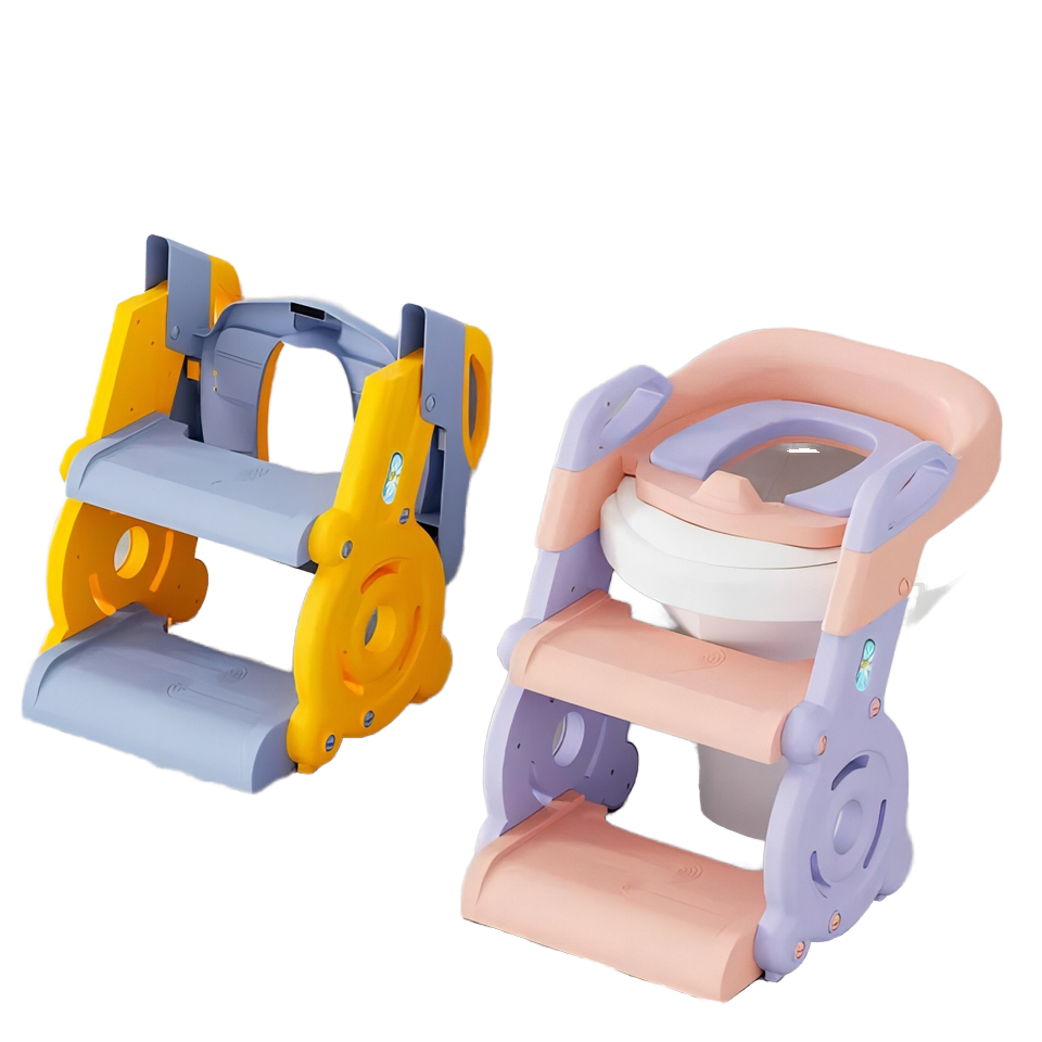 Folding Baby Potty Training Seat Step Stool Ladder Pottyseat With Comfortable Safe PVC Cushion For Boys And Girls