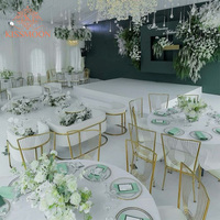 Chaises en métal chromé or et argent au design moderne en forme de U pour événements, banquets, fêtes et mariages – Vente en gros