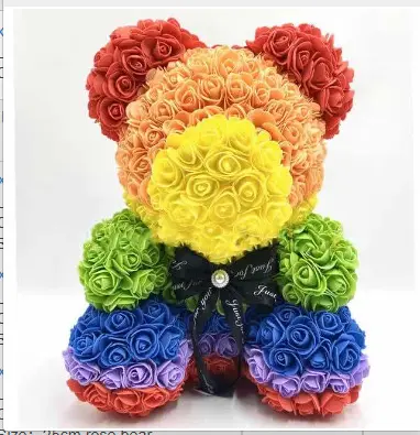 Urso criativo de rosa de 38 estilos, presente de aniversário do dia dos namorados, rosa, urso de flores, dropshipping