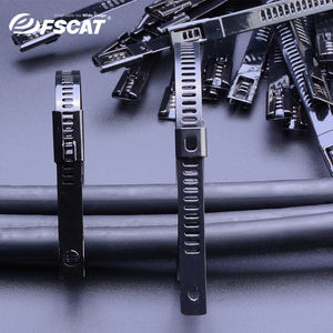 FSCAT Attache de câble autobloquante en <span class=keywords><strong>acier</strong></span> inoxydable de haute qualité Type d'échelle de sécurité Colliers de serrage d'échelle à verrouillage positif - Product Image 3