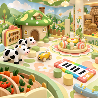 Nouvelles Jeuuses Conceptions Thème Ferme Jeux Interactifs Jouet Vache Aire de Jeu Enfants Aire de Jeu Intérieure Ferme Équipement de Jeu de Rôle