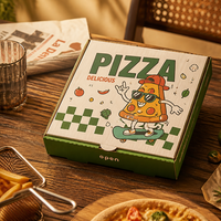 Caja de Pizza Corrugada con Cierre Superior Plegable, Cartón Blanco, para Servir Pizza en Fiestas, Suministro al por Mayor para Restaurantes y Cafeterías