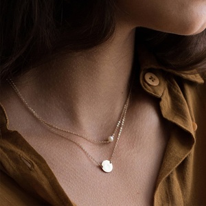 inoxidable de las mujeres de imitación collar de perlas <span class=keywords><strong>para</strong></span> mujeres gargantilla collar conjunto de joyas de - Product Image 3