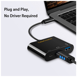 Adaptador USB-C <span class=keywords><strong>a</strong></span> <span class=keywords><strong>HDMI</strong></span> 3 en 1 con USB 3.0 y Carga PD, <span class=keywords><strong>Convertidor</strong></span> 4K para MacBook, iPad, <span class=keywords><strong>iPhone</strong></span>, Galaxy, Steam Deck - Product Image 5