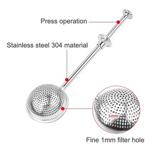 Filtro de Té Telescópico Esférico de Acero Inoxidable 304, Juego de Té para Cocina, Cuchara Filtradora para Esparcir Azúcar en Polvo, Utensilios de Cocina - Product Image 5