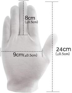 Guante blanco de algodón ceremonial con logotipo personalizado, guante Masónico de Festival de nailon de poliéster largo elástico Formal con broche para Iglesia - Product Image 2
