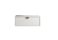Meuble-lavabo mural moderne blanc de 750 mm, résistant à l'eau et luxueux