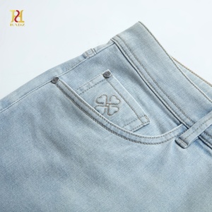 Pantalones Vaqueros <span class=keywords><strong>de</strong></span> Mezclilla para Hombre, Corte Slim Fit, Cintura Media, Color Azul Claro, Transpirables, Ligeros, para Primavera/Verano, Estilo Casual <span class=keywords><strong>de</strong></span> Negocios, Marca POLO - Product Image 5