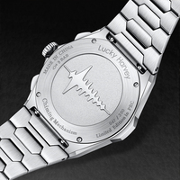 Montres automatiques Lucky Harvey New Hammer Texture Chiming Dial Auto Date Sapphire Original Design Luxury Limited Edition ZLS402