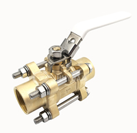 Vanne à boisseau sphérique en laiton forgé pour oxygène médical, 1/2 ", 1 ", 2 ", 4 ", trois pièces, vanne d'isolement, meilleur prix OEM, usine chinoise