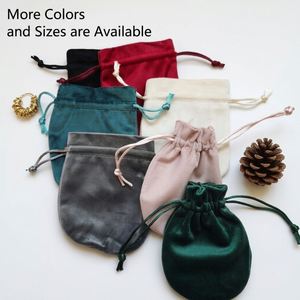 Pochette en velours recyclable personnalisée avec cordon de serrage pour l'emballage de bijoux, colliers, boucles d'oreilles, sacs anti-poussière - Product Image 6