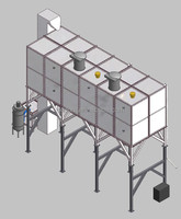 Silo de stockage de ciment en poudre de type feuille, 100 tonnes, 150 tonnes, 200 tonnes, 500 tonnes, silo horizontal empilable, petit silo personnalisé