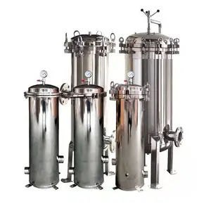 Suministro TOPEP Carcasa de filtro de precisión de acero inoxidable Carcasa de filtro de cartucho múltiple/simple para tratamiento de agua