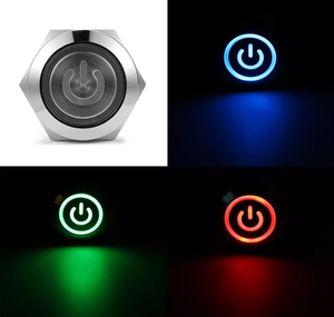 Interrupteur à bouton-poussoir LED étanche en métal 19 mm 12/24 V 5 broches ON-OFF avec anneau lumineux - Product Image 5