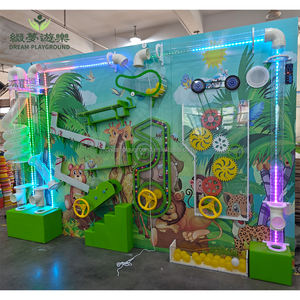 Dream Kids Indoor Interactive Pipe Orbit Ball Wall <span class=keywords><strong>Fort</strong></span> Aerodynamic Science Educational Playground Equipment with Light & Music - Product Image 2