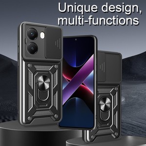 Armure de caméra <span class=keywords><strong>hybride</strong></span> pour Xiaomi Poco X7 Pro 5G X6 Pro M7 Pro F6 M6 4G F5 X5 F4 F3 GT X3 NFC Protection d'objectif anneau support coque de téléphone - Product Image 2