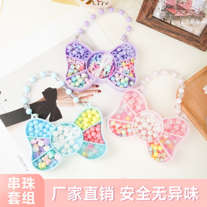 Diy Jewelry Set Heart Shape Acrylic <b>Plastic</b> <b>Beads</b> Baking Paint Process For Crafting Bracelets Necklaces Kids Craft Kit - Product Image 3