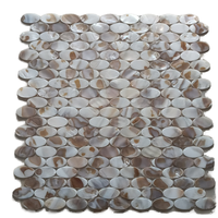 Mosaïque de coquillages beige moderne, nacre naturelle, carreaux pour décoration murale intérieure, salles de bain d'hôtel, résistants à l'eau, 5 ans