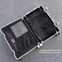 OEM/ODM Valise en aluminium de haute qualité Valise à roulettes VIP Valise d'affaires avec serrure TSA Valise de voyage Boîte à main