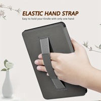 Casing E-Reader Warna Solid Premium Kompatibel untuk Kindle 2026 6 inci dengan Pegangan Tangan Terintegrasi dan Penutup Lipat