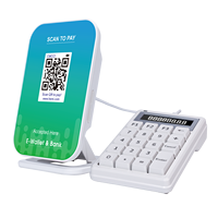 4G + WIFI dynamique qr code paiement générateur d'affichage QR code scan plate-forme paiement boîte avec affichage numérique Clavier externe