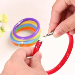 Wholesales Creative Novelty Candy Multi-color Bracelet Plastic Ballpoint <b>Pen</b> With Custom Logo for Children Stationery Gift - Product Image 4