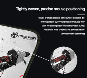 Tapis de souris de jeu en tissu et maille avec base en caoutchouc, positionnement précis, couture encastrée, antidérapant, taille personnalisable, en stock - Product Image 5
