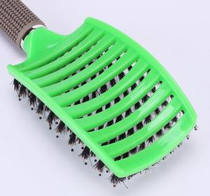 Brosse à cheveux professionnelle pour <span class=keywords><strong>coiffeur</strong></span>, peigne incurvé grand format, brosse à palettes pour femmes avec poils et nylon, outils de coiffure pour salon - Product Image 6