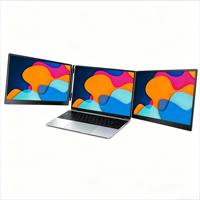 Écran d'extension portable OEM/ODM pour ordinateur portable, moniteur 15,6 pouces 1080P FHD, triple écran USB-C, panneau IPS, haut-parleur intégré, Plug & Play