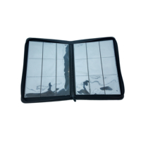 Carpeta de Cartas Coleccionables de Cuero PU de 9 Bolsillos con Diseño de Cremallera Personalizable para 360 Cartas como Álbum de Fotos de Tarjetas de Colección