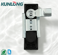 Serrure de placard à pignon interchangeable en alliage de zinc et nylon noir pour boîtier de distribution et de contrôle
