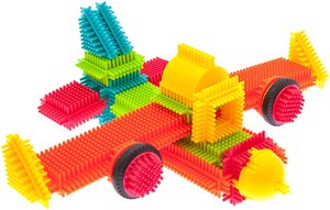 130pcs剛毛形状3Dビルディングブロックタイル建設玩具セット学習プレイセットSTEM玩具セット教育キット - Product Image 4