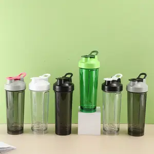 Groothandel 500Ml Plastic Shaker Fles Met 304 Roestvrijstalen Ballen Shakes Blender Waterflessen
