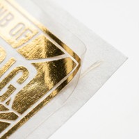 Autocollants en vinyle transparent personnalisés et durables, rouleaux d'étiquettes en feuille d'or, résistants à la chaleur et imperméables pour verres, pots cosmétiques, aliments