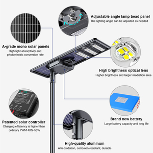 Lampione <span class=keywords><strong>Solare</strong></span> con 5 Anni di Garanzia per Illuminazione Stradale, Autostradale, Piazze e Città - Product Image 3