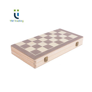 Barato 15 pulgadas plegable <span class=keywords><strong>ajedrez</strong></span> y tablero de damas 2 en 1 magnético juego de <span class=keywords><strong>ajedrez</strong></span> de madera - Product Image 3