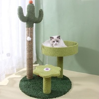 Poste à gratter de luxe pour chat, jouet boule de fourrure, maison d'arbre pour chat, champignon, Cactus, chat vert, arbres et grattoir