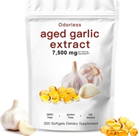 Gélules d'extrait d'ail vieilli OEM 7500mg, capsules d'ail inodores, complément pour le soutien cardiaque et immunitaire