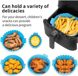 6 Pcs Reusable Eco-Friendly Square Silicone Air Fryer Liners <b>Set</b> - Product Image 2