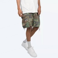 Pantalones Cortos de Alta Calidad Topshow, Diseño Personalizado con Cordones, Pantalones Cortos Cargo para Hombre con Bolsillos, Pantalones Cortos de Camuflaje para Hombre