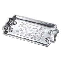 Plat en acier inoxydable, style américain rétro, luxe léger, plat carré peu profond, plat à fruits, plat à vapeur, plat à sac, plat épaissi