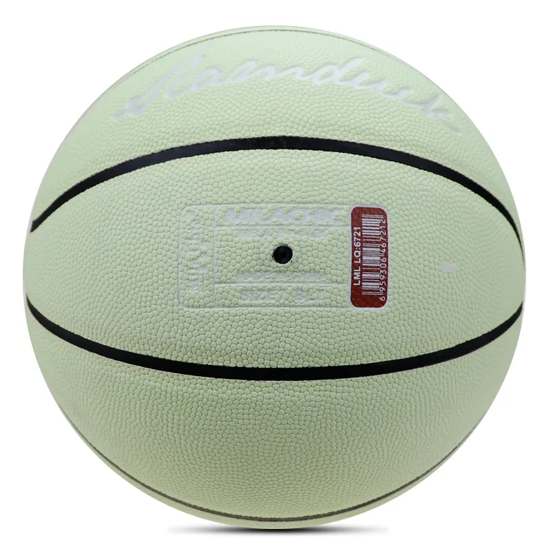 Glowing Luminous Basketball High Quality Glow In The Dark PU Leather Size 7 Customized Basketball for Training