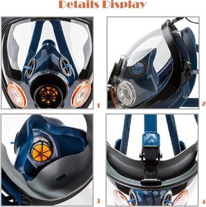 SYINE Organic Vapors Full <strong>Respirator</strong> <strong>Mask</strong> Gas <strong>Mask</strong> Spray Paint <strong>Chemical</strong> Formaldehyde Dustproof Respiratory Protection 1 Pair - Product Image 5