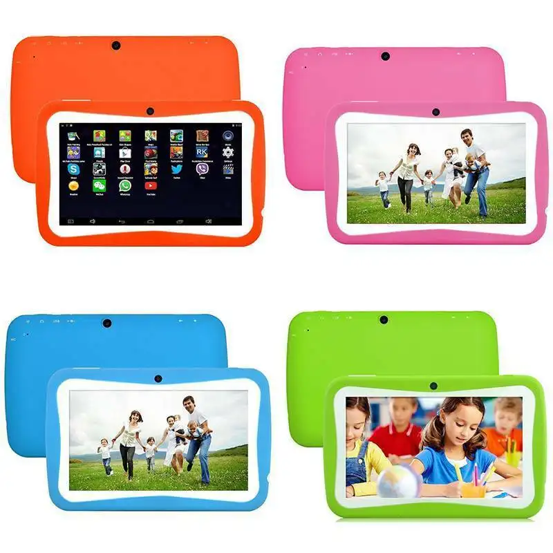2020 Vidhon New Arrival 4GB 8GB Toy Children Kids Android Rugged Tablet 7inch Screen Android Learning Front Camera Rear