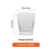 Ensemble de six verres en verre au sodium et au calcium, résistants aux hautes températures, design moderne, pour whisky, bière, jus, eau et autres boissons