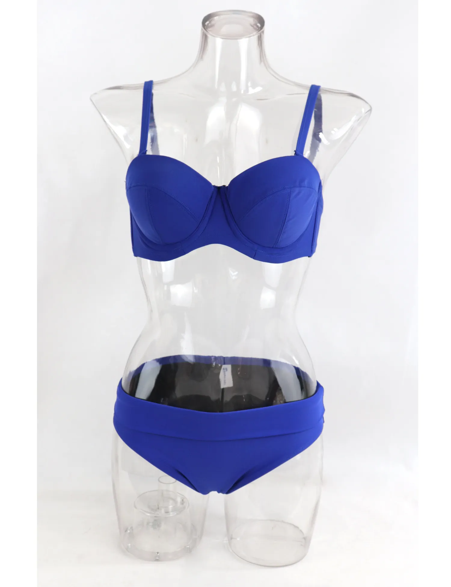 Push Up Women Two Piece Underwire Bra Sized Bikini Top with Bottom Custom Swimwear for Big Breast