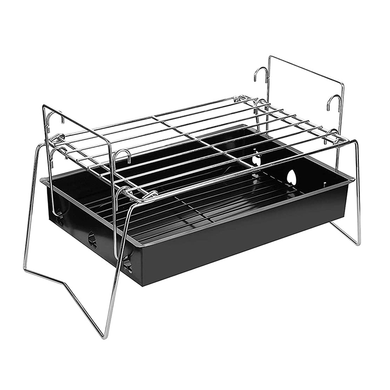 Mini Folding Campfire Camp Grill Camping Grill Charcoal Mesh Barbecue Grill for Outdoor Camping Cooking Stovre